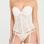 Low Back Lace Bustier - Cream