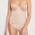 Low Back Seamless Bustier - Nude